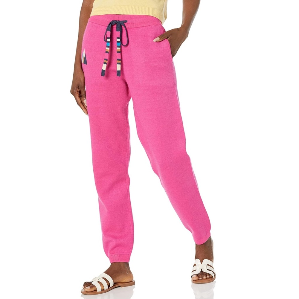 Monrow Knit Sweatpants w/ Striped Drawstrings